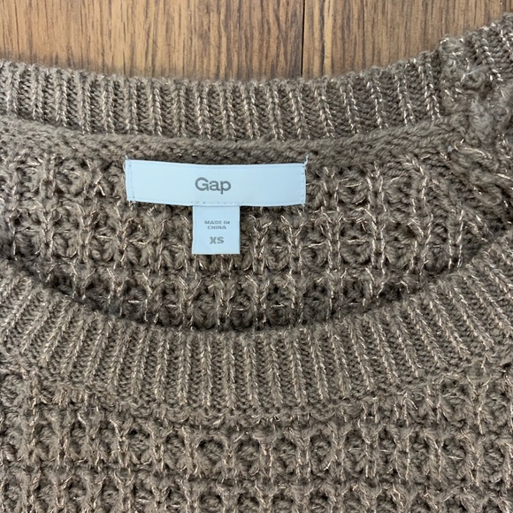 GAP Taupe Sparkly Sweater - Picture 3 of 8